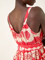 Roman Red Shell Print Strap Maxi Dress - Image 4 of 5