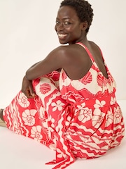 Roman Red Shell Print Strap Maxi Dress - Image 5 of 5