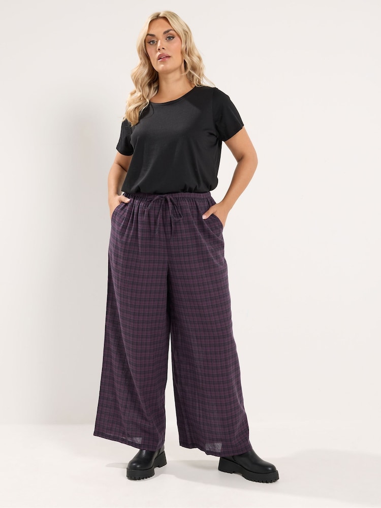Брюки с начесом в клетку Yours Curve - Изображение 2 6