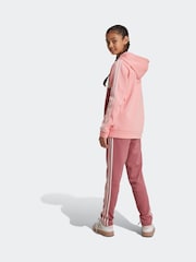 adidas Pink Kids Tiberio 3-Stripes Colorblock Fleece Tracksuit - Image 2 of 8