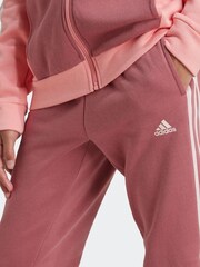 adidas Pink Kids Tiberio 3-Stripes Colorblock Fleece Tracksuit - Image 8 of 8