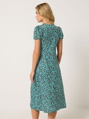 M&Co Petite Short Sleeve Print Midi Dress - Εικόνα 3 από 6