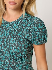 M&Co Petite Short Sleeve Print Midi Dress - Εικόνα 4 από 6