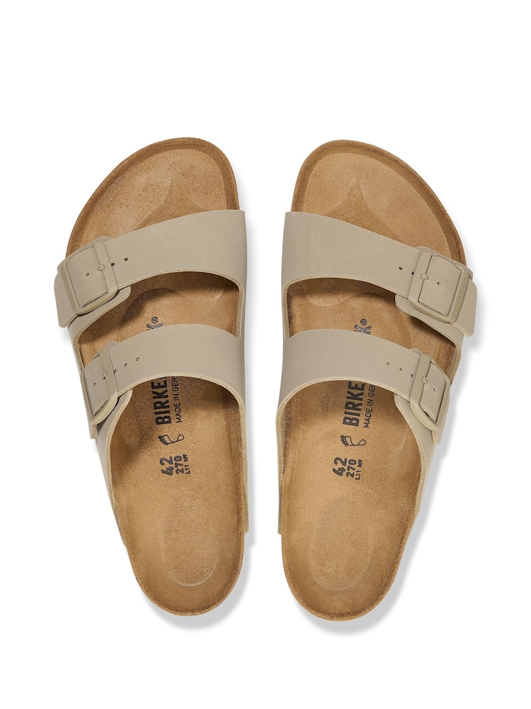 Krem - Birkenstock Arizona Birko Flor Sandaler - Image 3 of 4