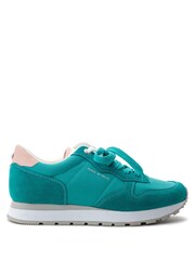 Moda in Pelle Blue Billiee Suede Lace Up Trainers - Image 1 of 3
