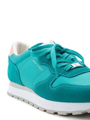 Moda in Pelle Blue Billiee Suede Lace Up Trainers - Image 2 of 3