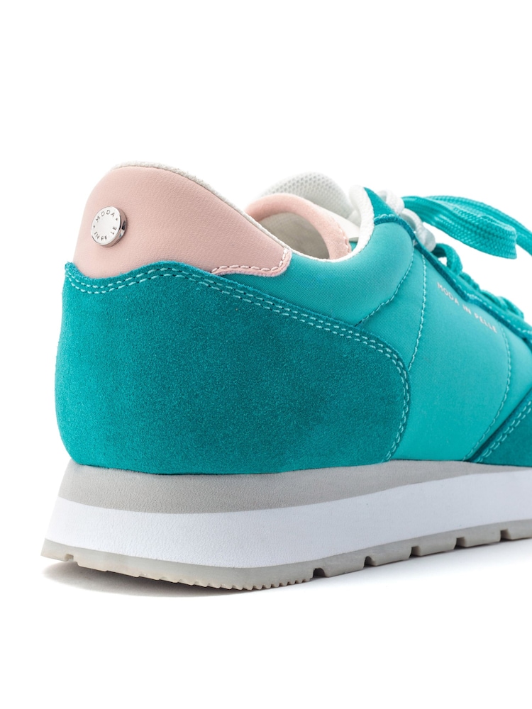 Moda in Pelle Blue Billiee Suede Lace Up Trainers - Image 3 of 3 Moda in Pelle Blue Billiee Suede Lace Up Trainers - Image 3 of 3