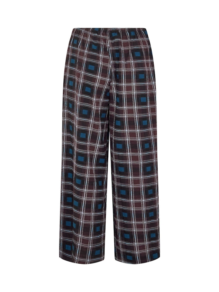 Yours Curve Red Checked Wide Leg Trousers - Image 7 of 7