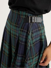 PixieGirl Petite Blue Check Buckle Midi Skirt - Image 4 of 6