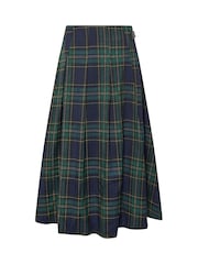 PixieGirl Petite Blue Check Buckle Midi Skirt - Image 6 of 6