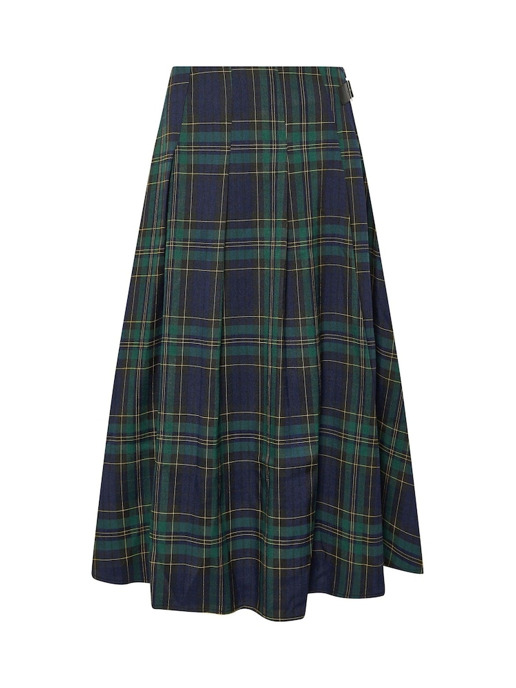 PixieGirl Petite Blue Check Buckle Midi Skirt - Image 6 of 6 PixieGirl Petite Blue Check Buckle Midi Skirt - Image 6 of 6