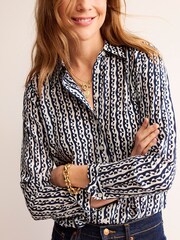 Boden Blue Sienna Silk Shirt - Image 3 of 4