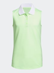 adidas Golf Lime Green Sleeveless Polo Shirt - Image 1 of 5
