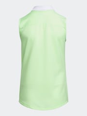 adidas Golf Lime Green Sleeveless Polo Shirt - Image 2 of 5