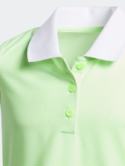adidas Golf Lime Green Sleeveless Polo Shirt - Image 4 of 5