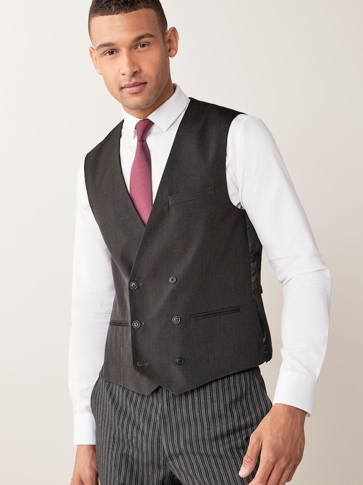 Charcoal Grey Morning Suit: Waistcoat - Image 1 of 2