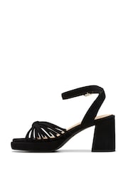 Clarks Black Suede Ritzy75 Faye Sandals - Image 2 of 6