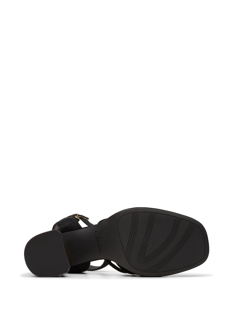 Clarks Black Suede Ritzy75 Faye Sandals - Image 6 of 6