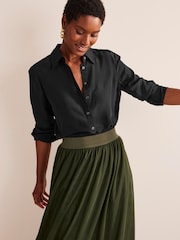 Boden Black Sienna Silk Shirt - Image 1 of 5