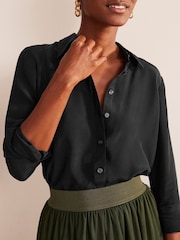 Boden Black Sienna Silk Shirt - Image 3 of 5