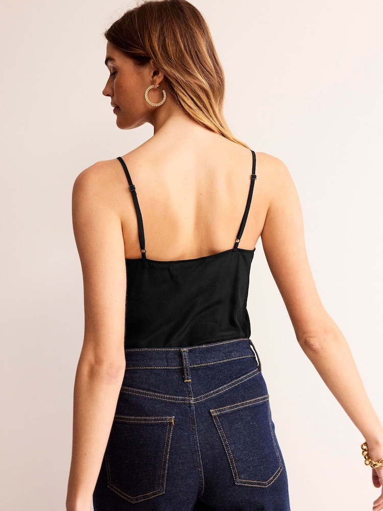 Boden Black Silk Cami Top - Image 2 of 5