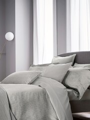 Bedeck of Belfast Silver 100% Cotton Sateen Embroidered Tahra Cushion - Image 2 of 4