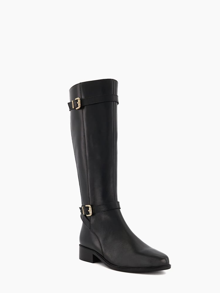 črna - Dune London Tepi Branded Trim Knee High gležnjarji - Slika 2 iz 4