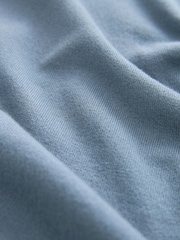 Blue Knitted Regular Fit Zip Polo Shirt - Image 7 of 7