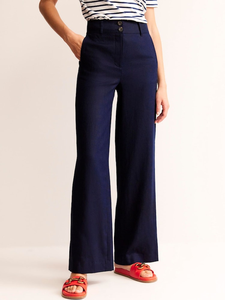 Boden Blue Westbourne 100% Cotton Trousers - Image 1 of 5