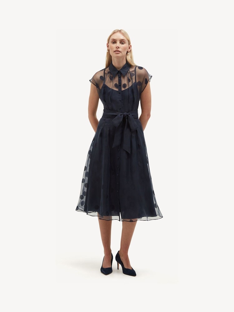 Hobbs Blue Tess Dress - Image 1 of 5