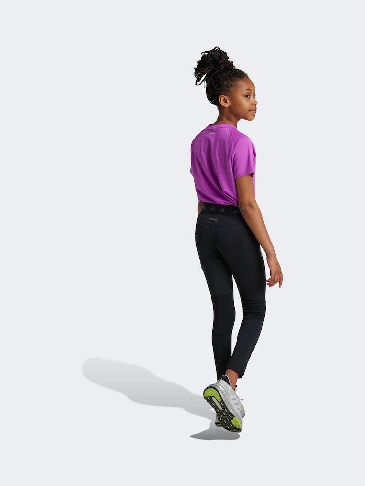 adidas Black Junior TECHFIT Leggings - Image 4 of 9