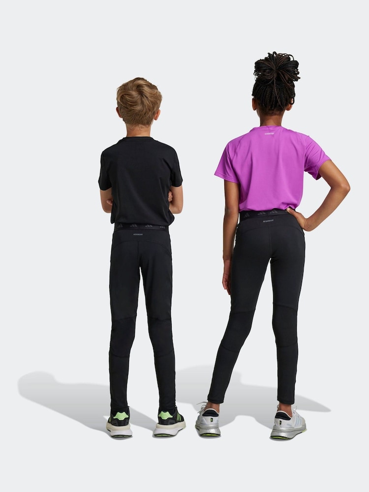 adidas Black Junior TECHFIT Leggings - Image 6 of 9