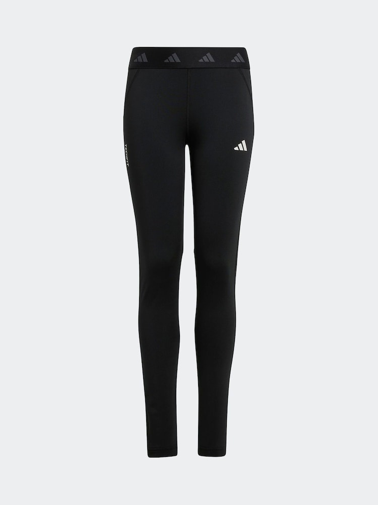 adidas Black Junior TECHFIT Leggings - Image 7 of 9