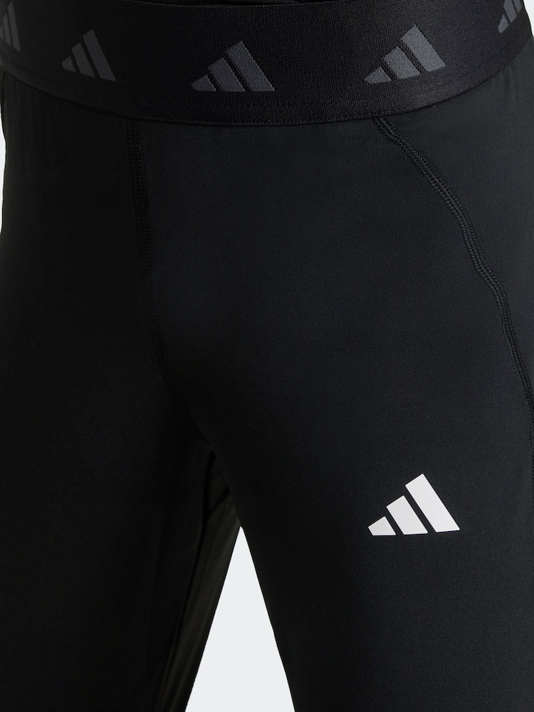 adidas Black Junior TECHFIT Leggings - Image 8 of 9