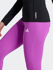 adidas Junior Techfit Legging Pink Tights - Image 3 of 4