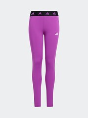 adidas Junior Techfit Legging Pink Tights - Image 4 of 4