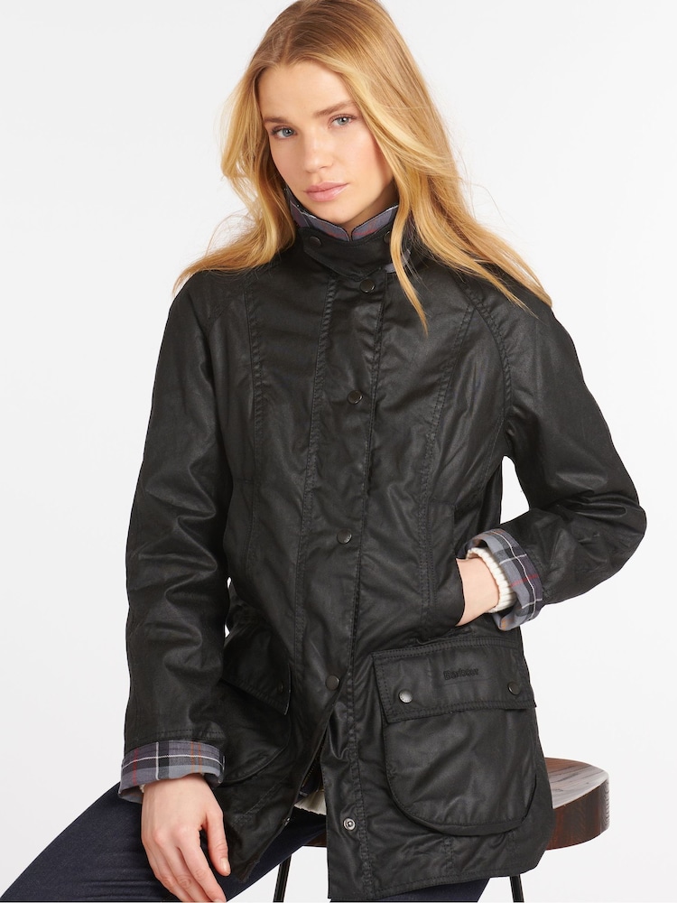 Barbour® Black Beadnell Classic Wax Jacket - Image 1 of 6