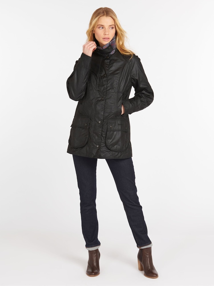 Barbour® Black Beadnell Classic Wax Jacket - Image 2 of 6