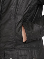 Barbour® Black Beadnell Classic Wax Jacket - Image 4 of 6