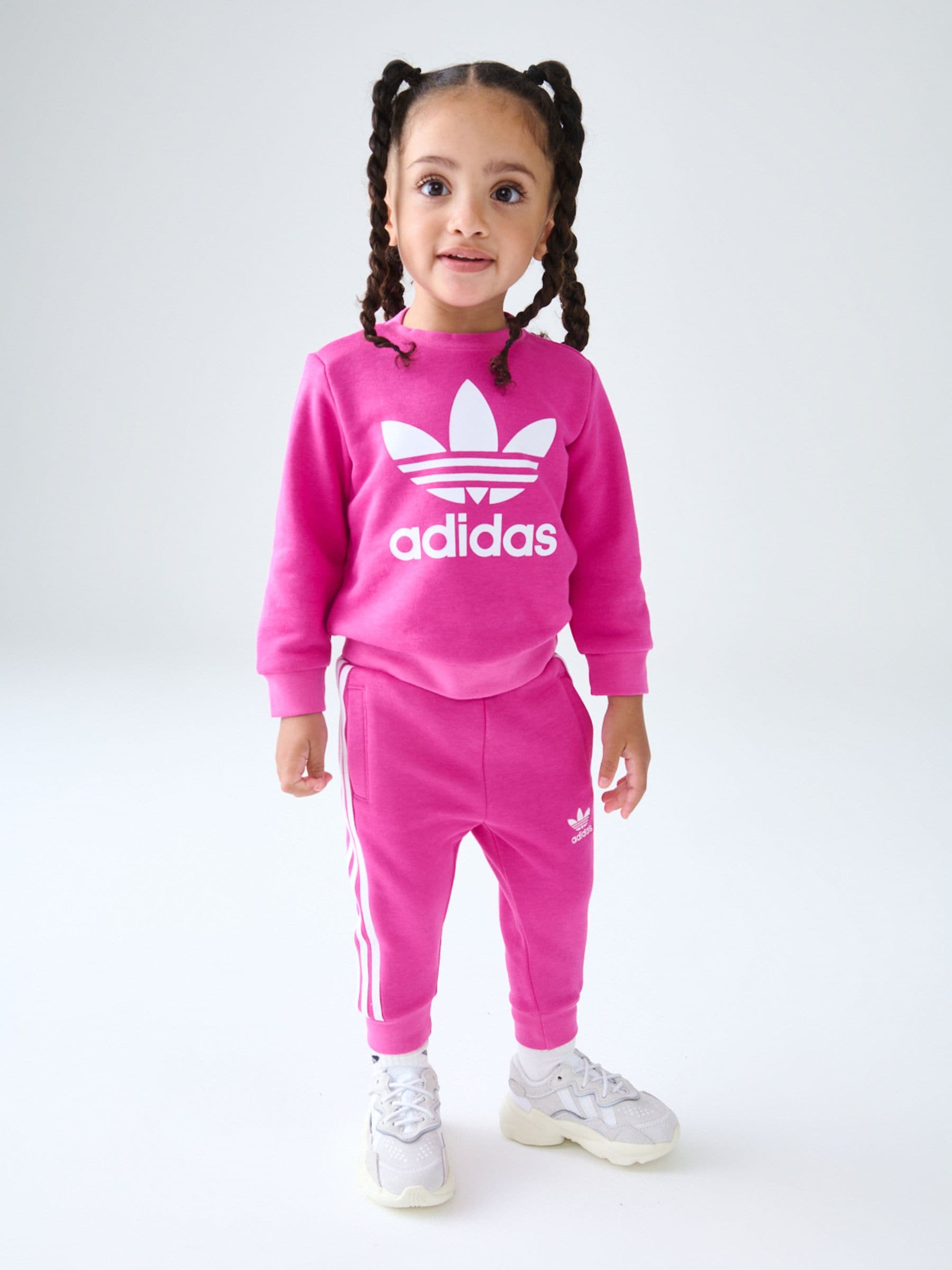 Buy adidas Originals Pink Crew Set from Next USA
