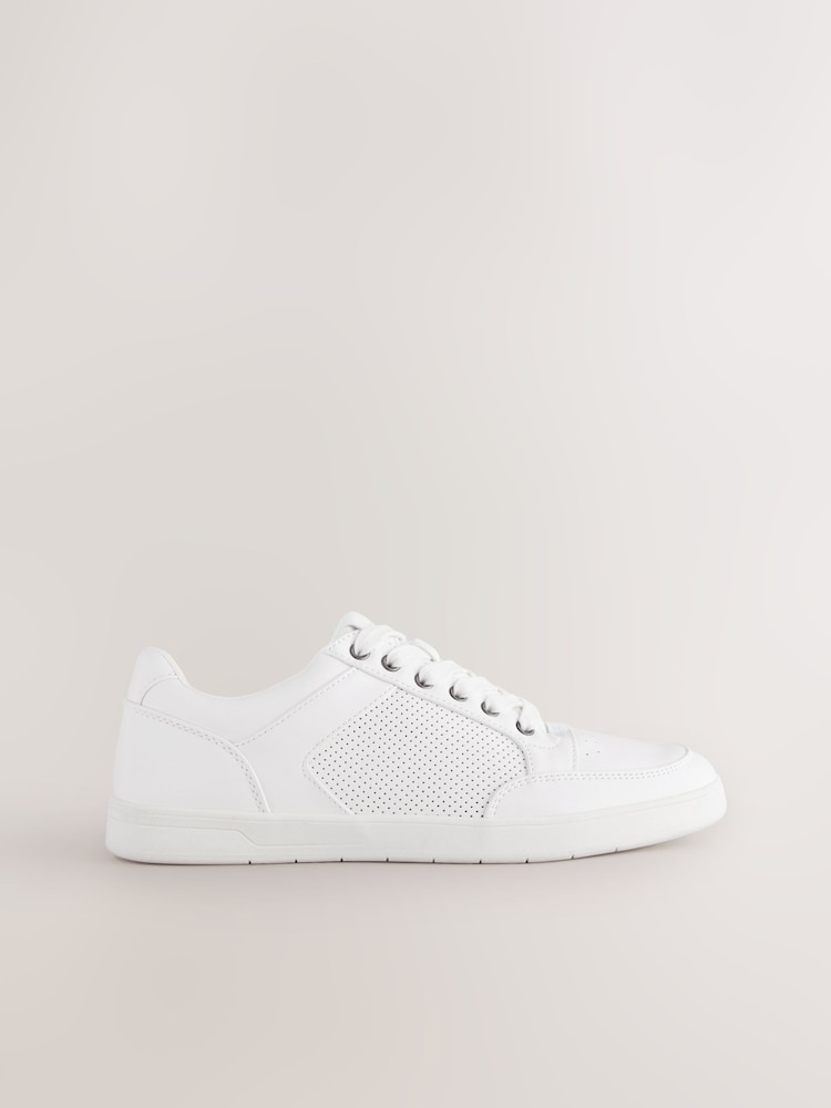 White Smart Casual Trainers - Image 2 of 4