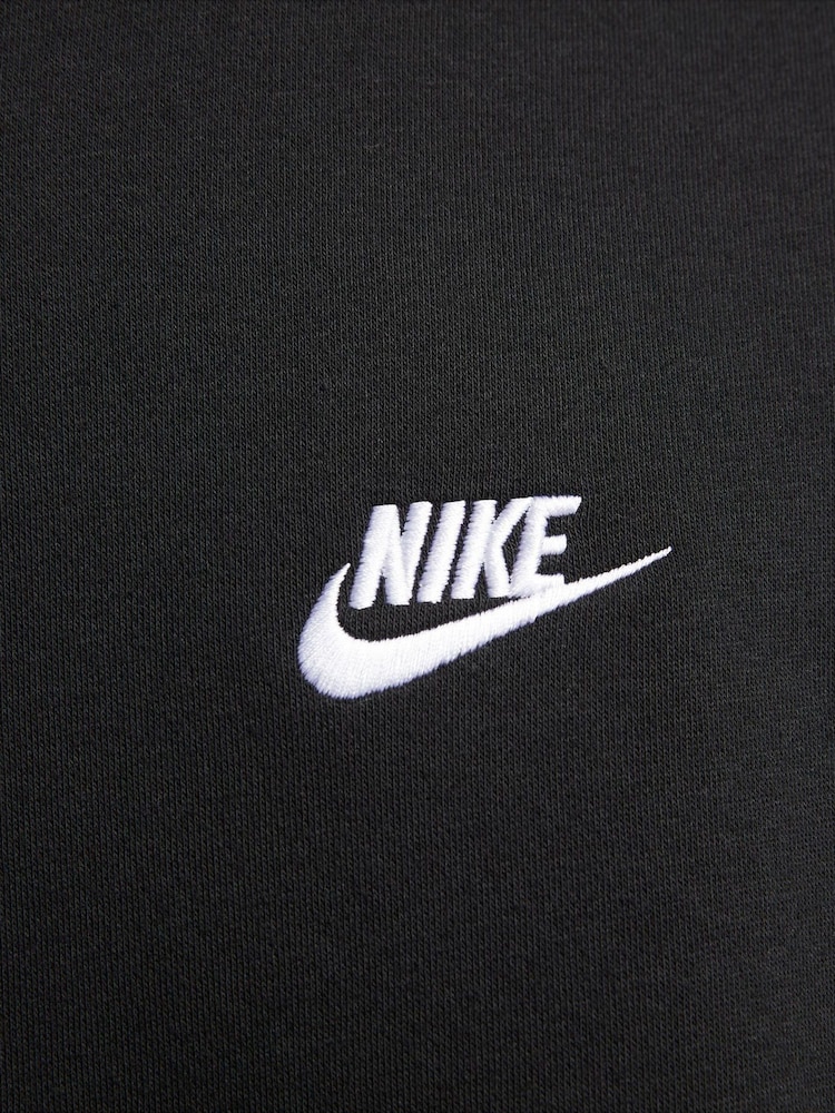 Черный - Свитшот с круглым вырезом Nike Club - Изображение 13 из 13