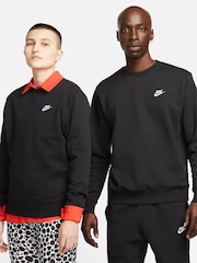 Черный - Свитшот с круглым вырезом Nike Club - Изображение 7 из 13