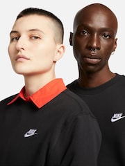 Черный - Свитшот с круглым вырезом Nike Club - Изображение 9 из 13