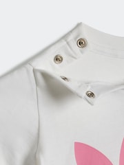 adidas Originals White/Pink 100% Cotton T-Shirt and Shorts Set - Image 4 of 7