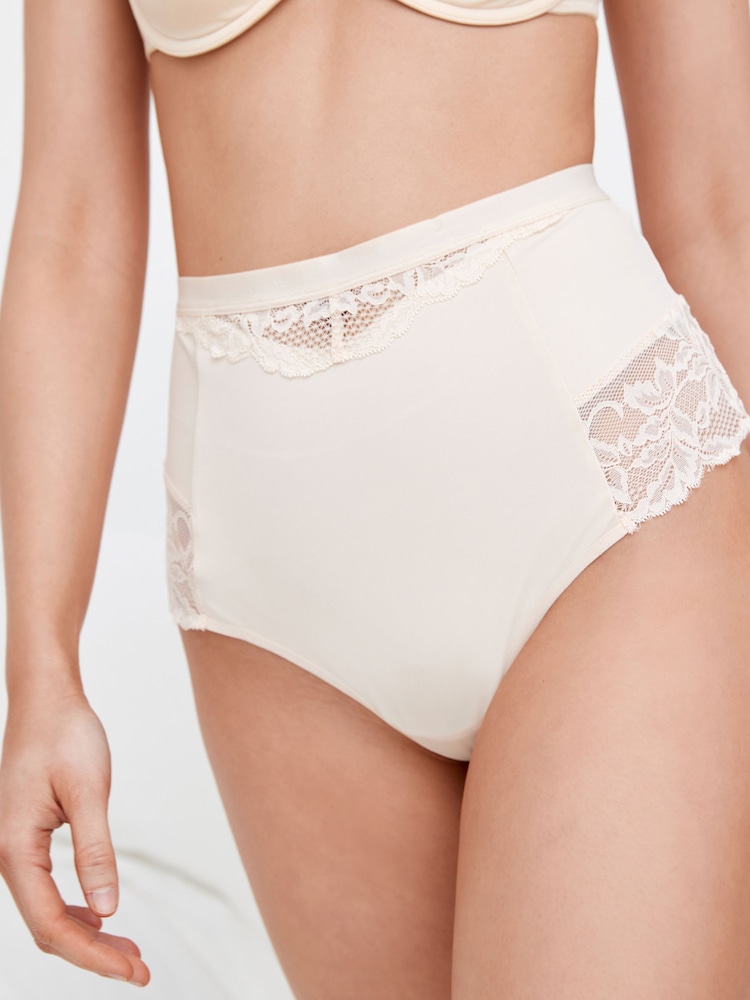 Schwarz / Praline, Nude - Figurformende Tangas mit hoher Taille im 2er-Pack - Bild 2 von 8 Schwarz / Praline, Nude - Figurformende Tangas mit hoher Taille im 2er-Pack - Bild 2 von 8
