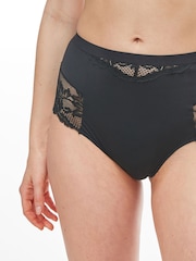 Black / Praline Nude Tummy Control Light Shaping High Waist Thongs 2 Pack - Image 7 of 8