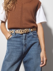 Animal Regular Leather Hair On Belt - Image 2 of 6