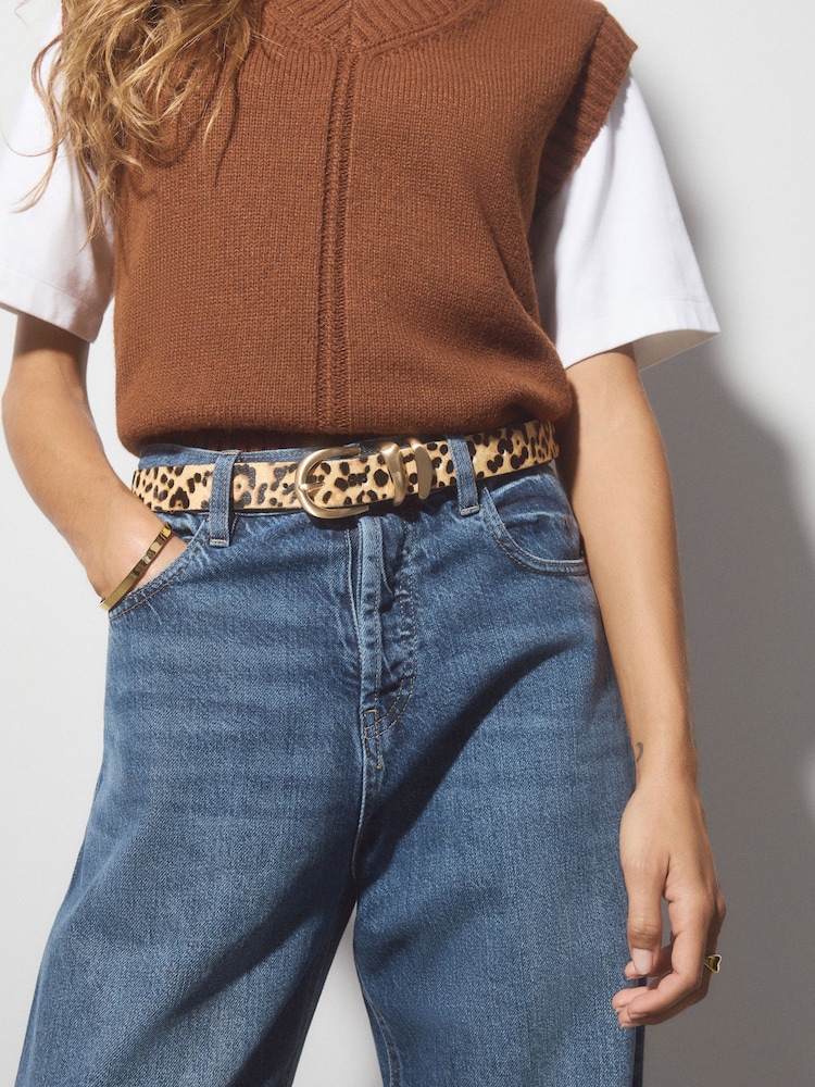 Animal Regular Leather Hair On Belt - Image 2 of 6 Animal Regular Leather Hair On Belt - Image 2 of 6