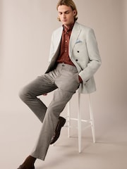 Light Grey Linen Blend Blazer - Image 2 of 9